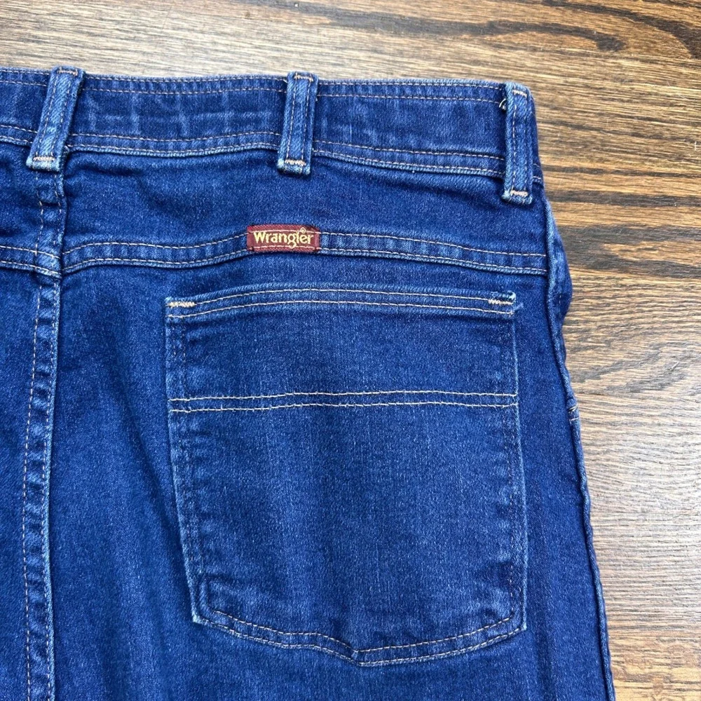 Vintage Wrangler Jeans Mens 36x29 Blue Denim Straight Leg Made in USA 85498PS